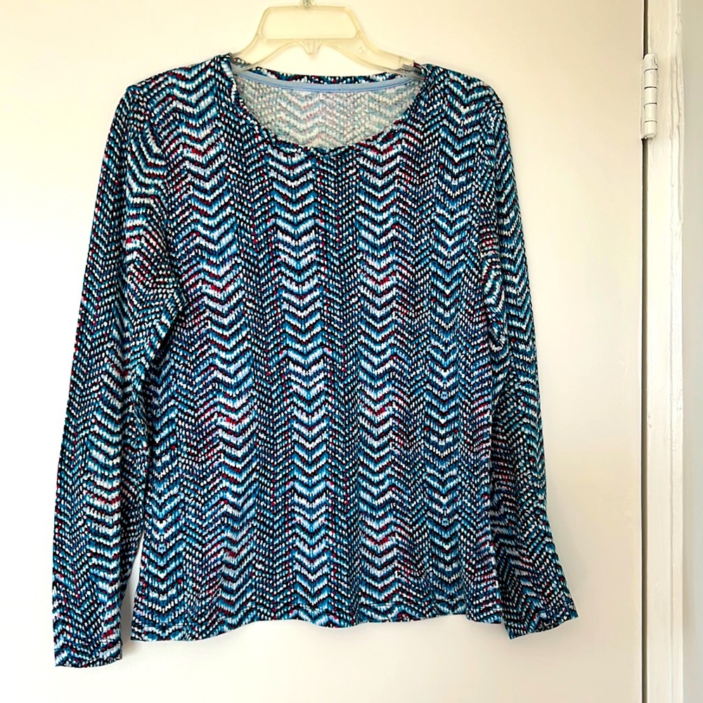 100% cotton Jones NY long sleeve top. Size L.  Like new